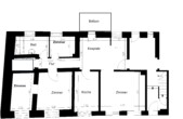 Grundriss - 4 Zimmer Altbauwohnung im Zentrum von Dülken